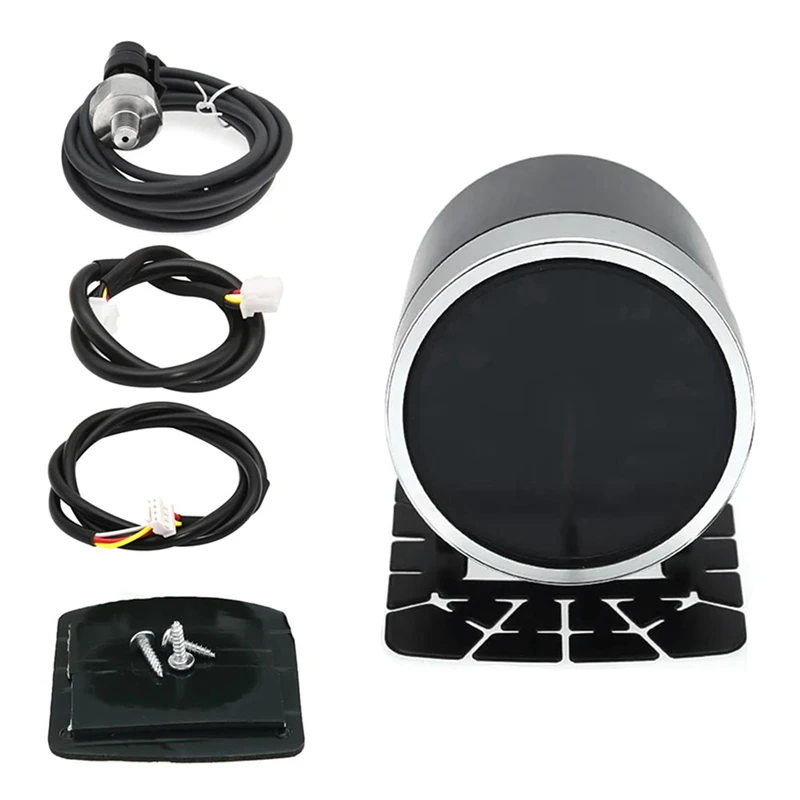 

1 Набор 7 цветов фоновая подсветка 52 мм Датчик давления турбо топливный Масляный Пресс Температура масла 12 в черный