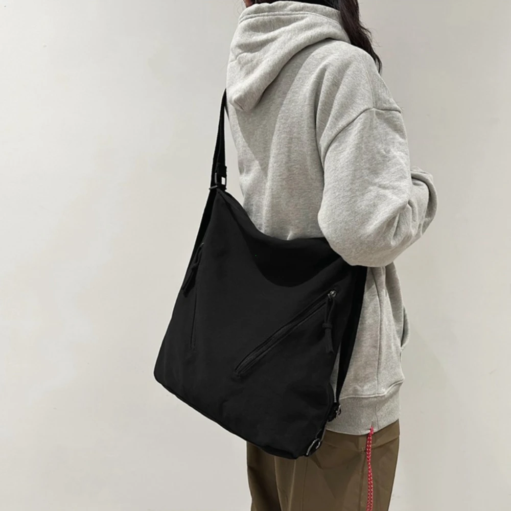 Women's Backpack Multi-purpose Bag Large Capacity Pure Color Design Versatile Commuter Crossbody Bag Trendyy Canvas Bag Сумка - 3