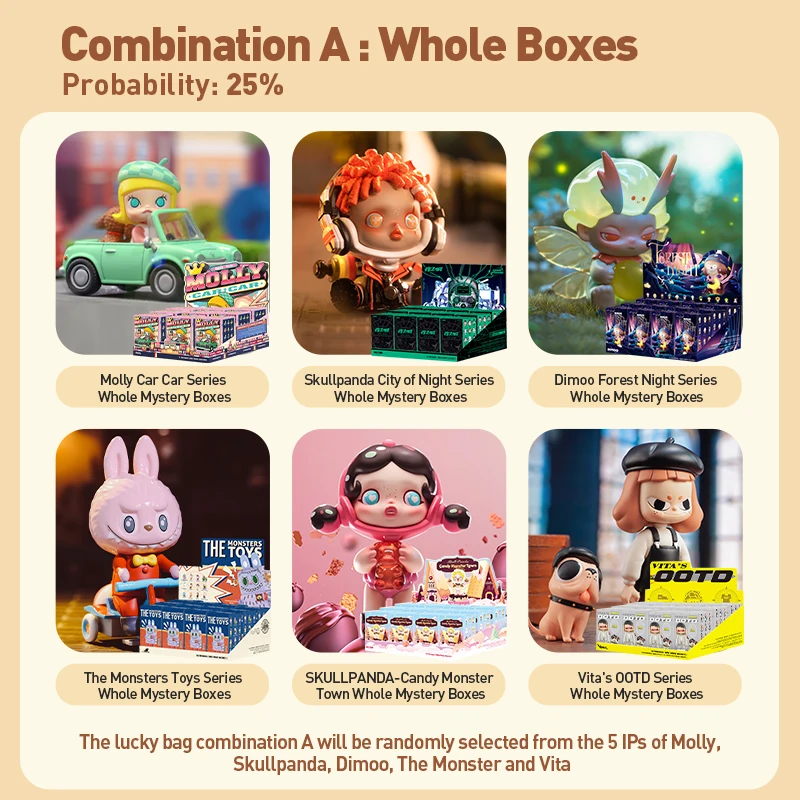 ポップマートサプライズラッキーバッグ素晴らしい値分10個完全