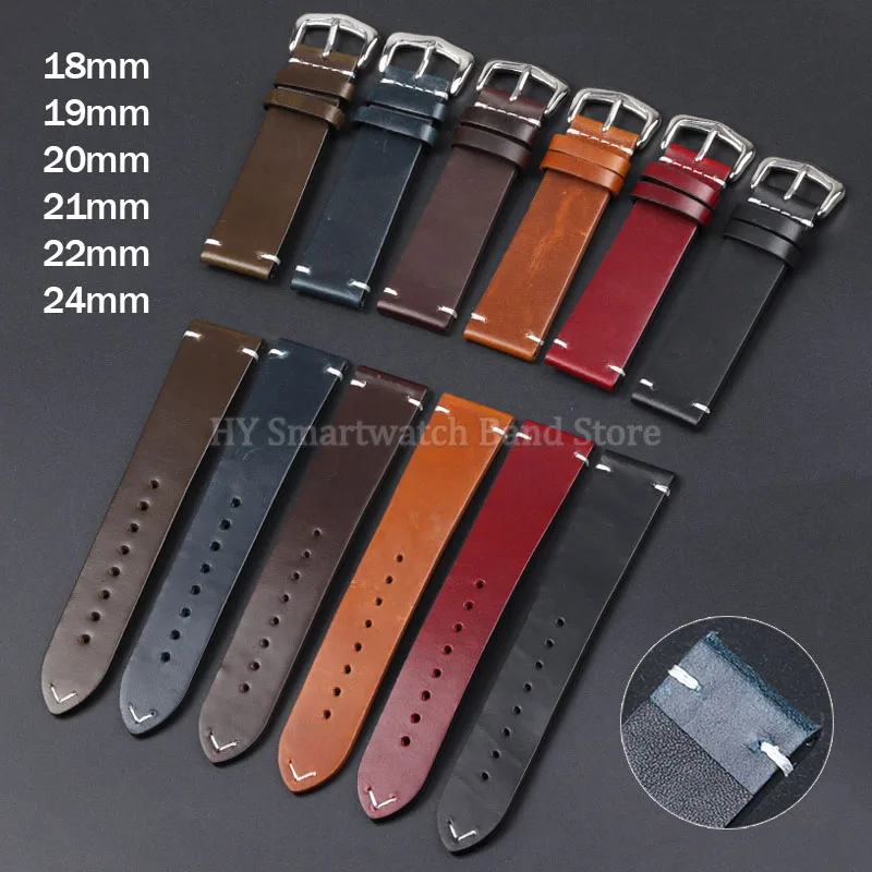 Inexpensive Fashion Leather 24 mm Wristwatch Strap ME1122_K0004013 main image 1