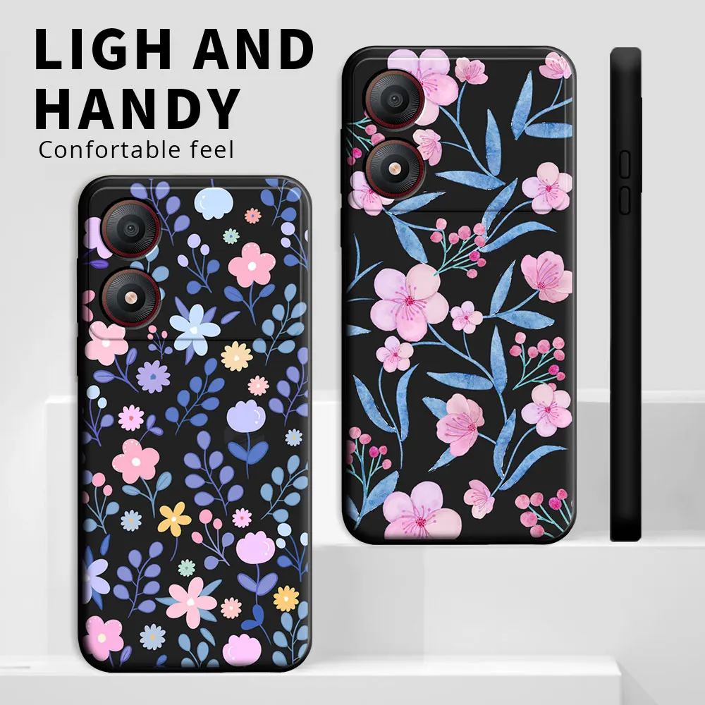 For ZTE Blade A34 A54 4G Case Soft Silicone TPU New Butterfly Floral Fashion Style Phone Case For ZTE A34 A54 A 54 4G Back Cover 2