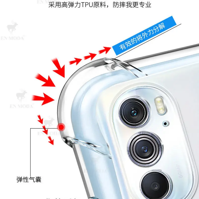 Shockproof Transparent TPU Phone Case - Durable Soft Cover