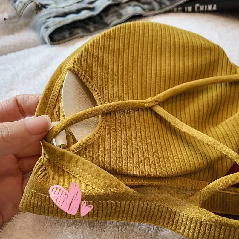 INS Sexy Lingerie Seamless back hollow Sport Bra for Women