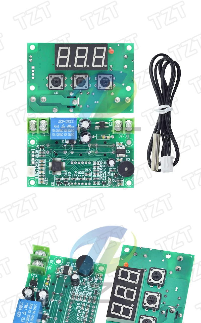 XH-W1301 LED Digitaler Temperaturregler Steuerschalter Thermostat Relais Sensor Schaltermodul DC 12V Wasserdicht NTC -50-110 – Detail 3