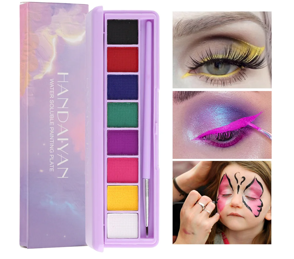 eyeliner paleta halloween festa flash tatuagem rosto