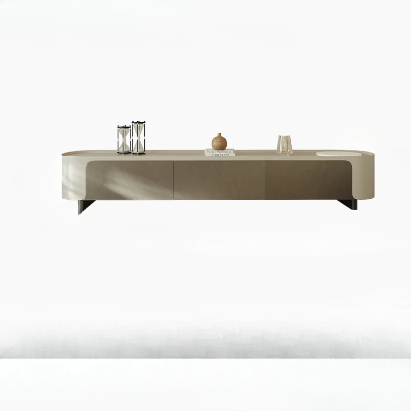 

Modern Simple TV Cabinet Home Italian Light Luxury Cream Style Personality Creative Living Room Floor Cabinet