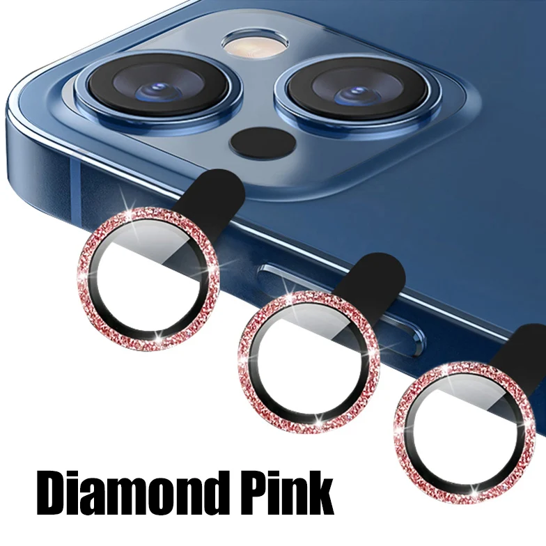 phone screen cover 5D Diamond Metal Camera Lens Protector For iPhone 13 12 11 Lens Protection Glass For iPhone 11 12 13 Pro Max Camera Protector iphone screen protector Screen Protectors