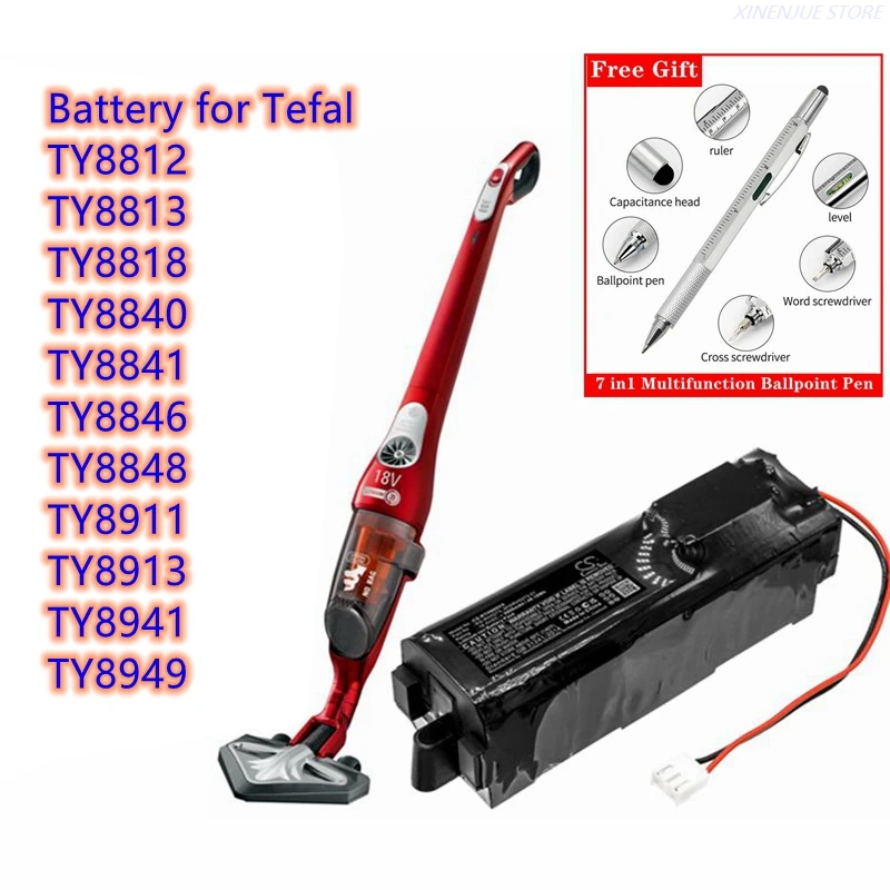 Vacuum Cleaner Battery 18.5V/2600mAh for Tefal TY8813, TY8818, TY8840 ...