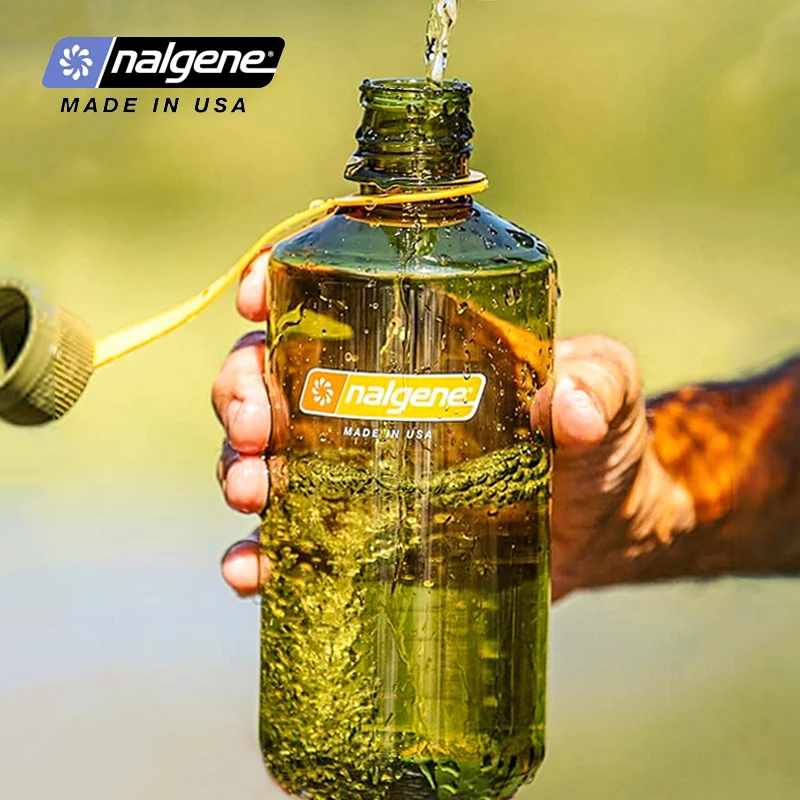 Nalgene-Outdoor Sports Water Bottle, Large Capacity, Narrow Mouth, Portable, Hiking, Travel, Fitness, Drinking Bottle, 1000ml