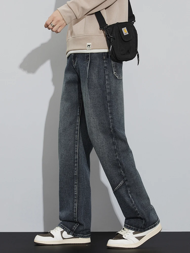 جينز كوري عتيق للرجال لخريف جديد ملابس خروج شخصية...