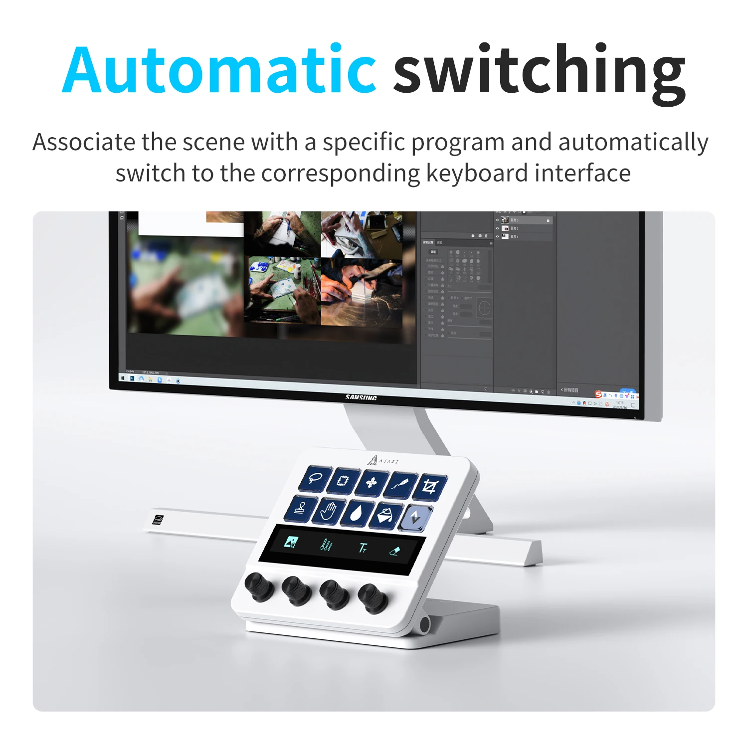 Ajazz AKP05 メカニカルマクロキーボード多機能デスクトップ USB ミニ