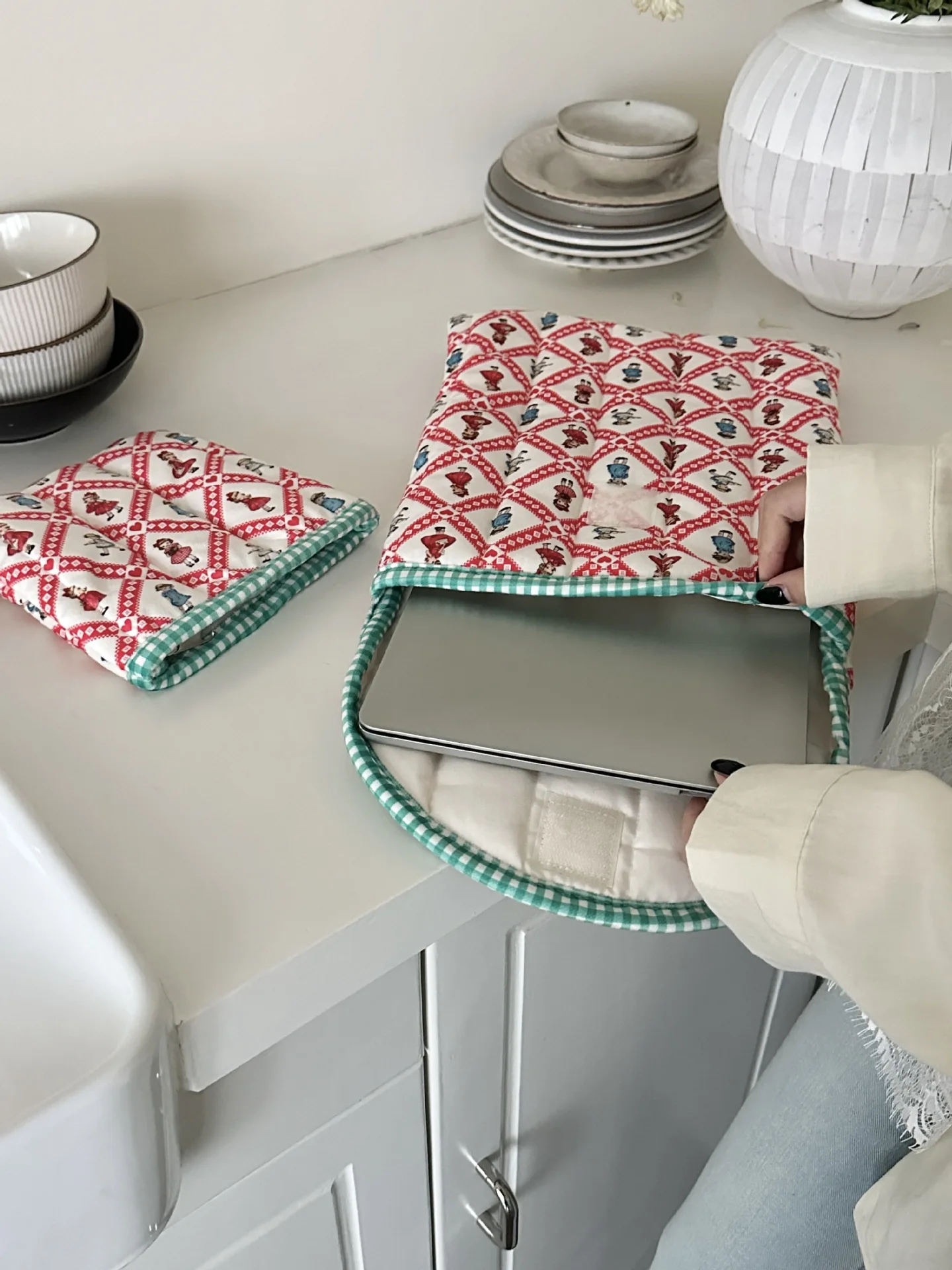 Korean version Laptop Sleeve For Ipad9.7-11 Macbook Air Pro 13.3 14 15 Dell Samsung LG 15.6 16 Inch Tablet Notebook Pouch