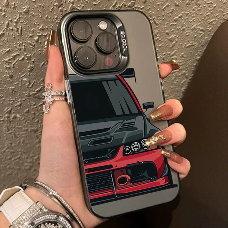 Sleek Car Pattern Design Shockproof Phone Case with TPU Silicone Bumper Cover