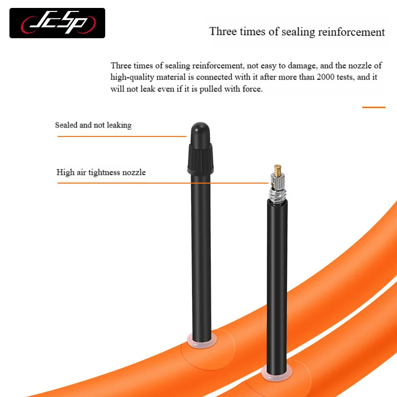 Ultra Light TPU Inner Tube - French Air Nozzle, Portable Riding Accessory, Orange