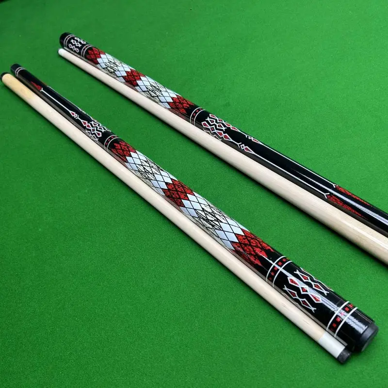

New Design Maple Wood Pool Cue 2-PC Colorful Decal Nine-Ball Billiard Pool Cue Stick