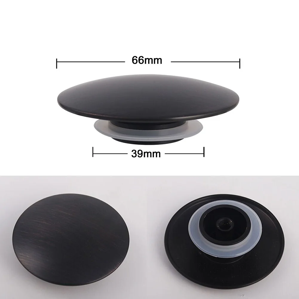 Basin Waste Sink Plug Pop Up Drain Plug Stopper Bathroom Sink Push Button Click Clack Brass Accessories 1pc bathroom sink plug