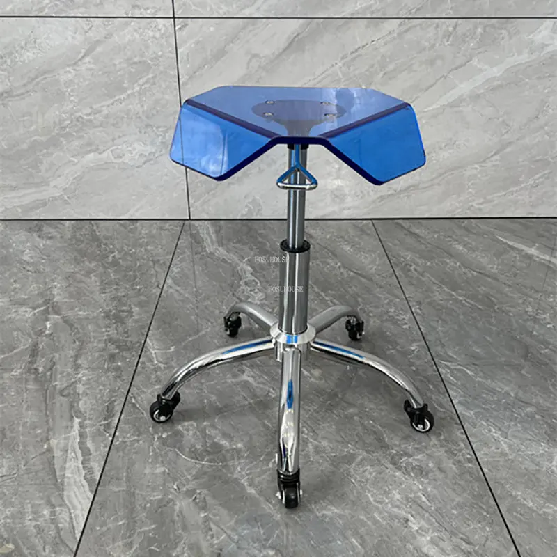 

Modern Creative Barber Chairs Beauty Professional Liftable Stainless Steel Barber Chairs Stool Makeup Silla De Barbero Furniture