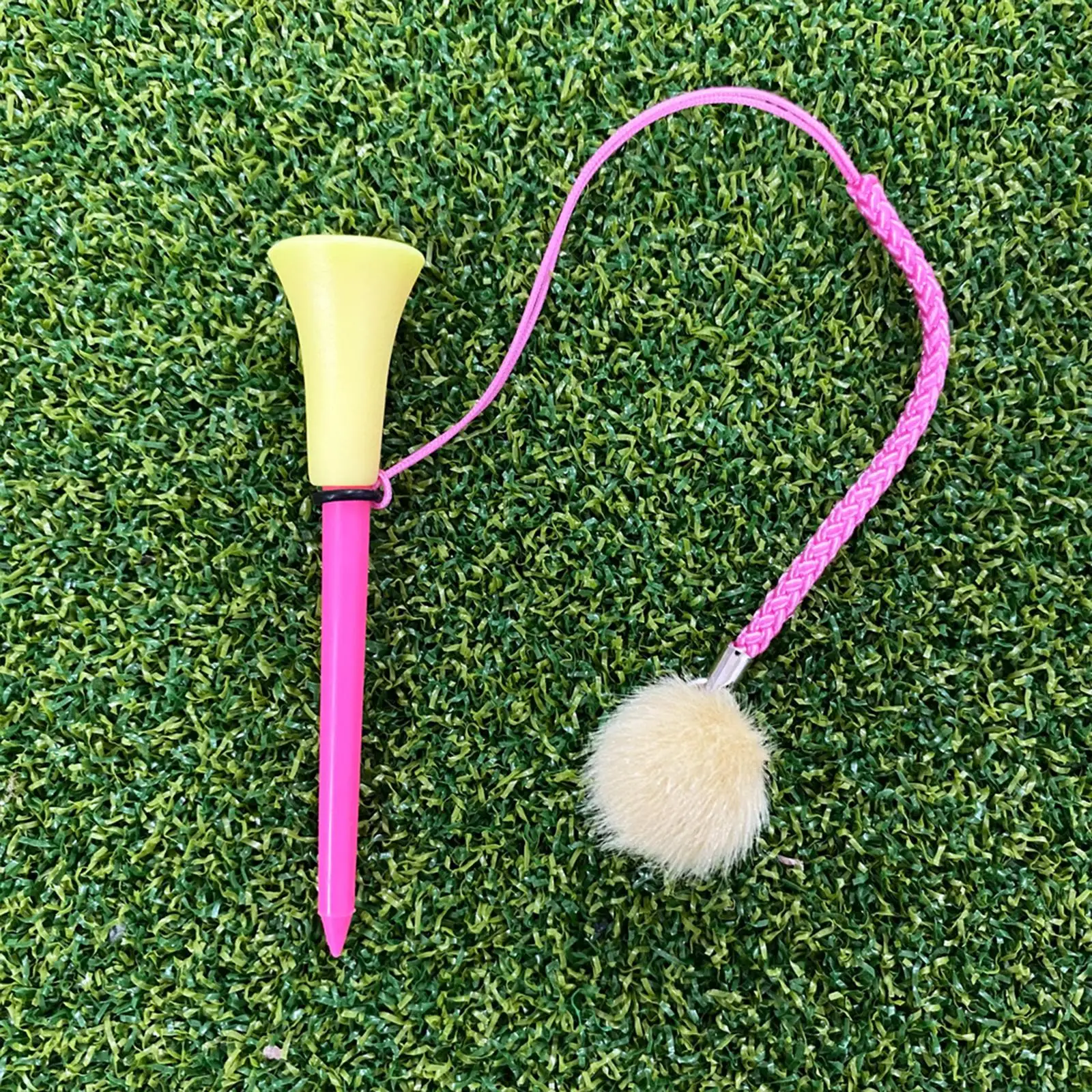 Golf Tee with Rope Prevent Loss Golf Ball Nail Golf Accessories Stable Stand Reliable More Durable Golf Ball Holder