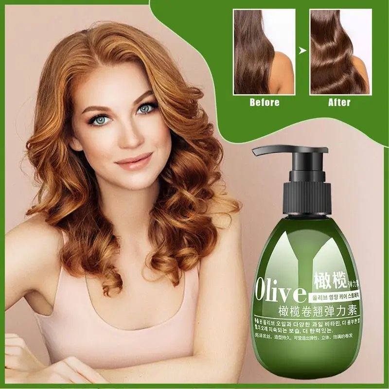 Conditioner Curly Hair Moisturizing Olive Elasticizer for Curly Care Natural Styling Moisturizer for Curl & Wave Hair