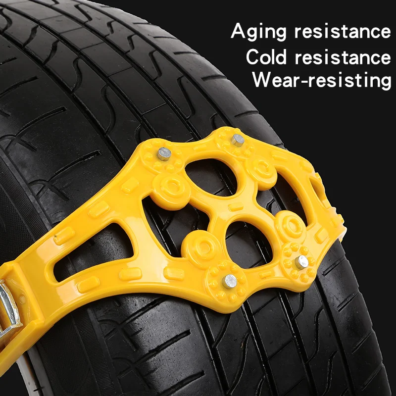 4/8Pc Car Winter Tire Nonskid Chain Tyre Chain Antiskid Belt Wheel Cable Snow For Most Car SUV Wheel Outdoor Emergency TPU
