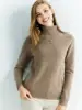 LONGMING Fall Winter Women's Sweaters Turtleneck 100% Merino Wool Sweater for Ｗomen Pullovers Long Sleeve Tops Vintage Knitwears 2