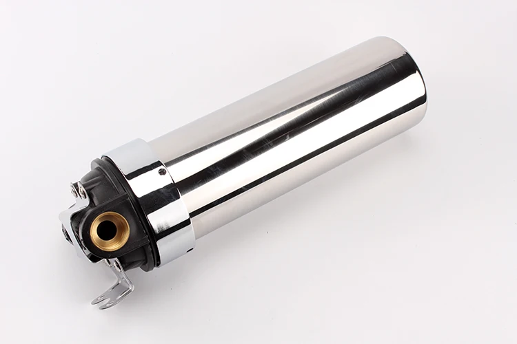 10 inches stainless steel housing brass port water filter parts with wrench 3/4"