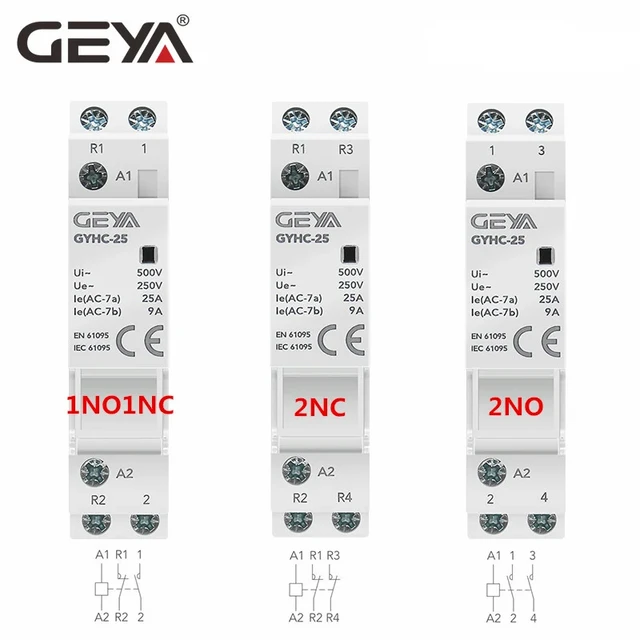 ETEK Household AC Modular Contactor 220v Single Phase 2P 40A 2NO Coil Din  Rail Type EKMF