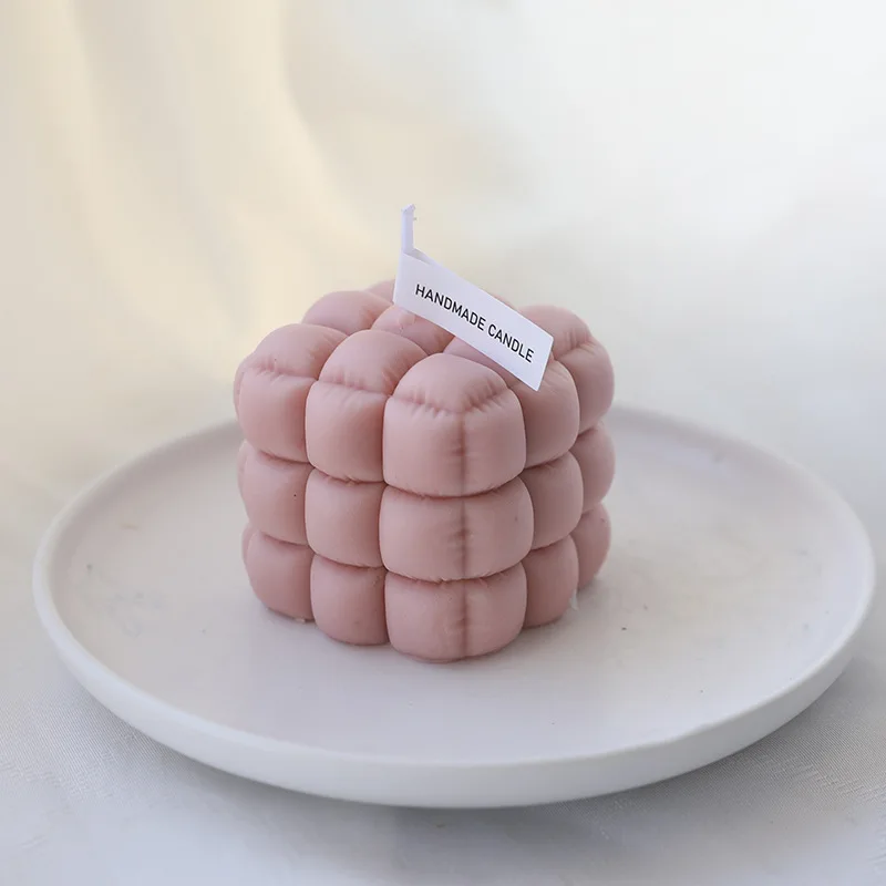 

Europe Square Soft Bag Pouf Cube 3D Pillow Silicone Mold Sofa Rubik's Cube Geometric Candle Mold