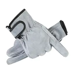 Premium Leather Heat - Resistant Welding Gloves - Flame Retardant & Cut - Proof (Grey)