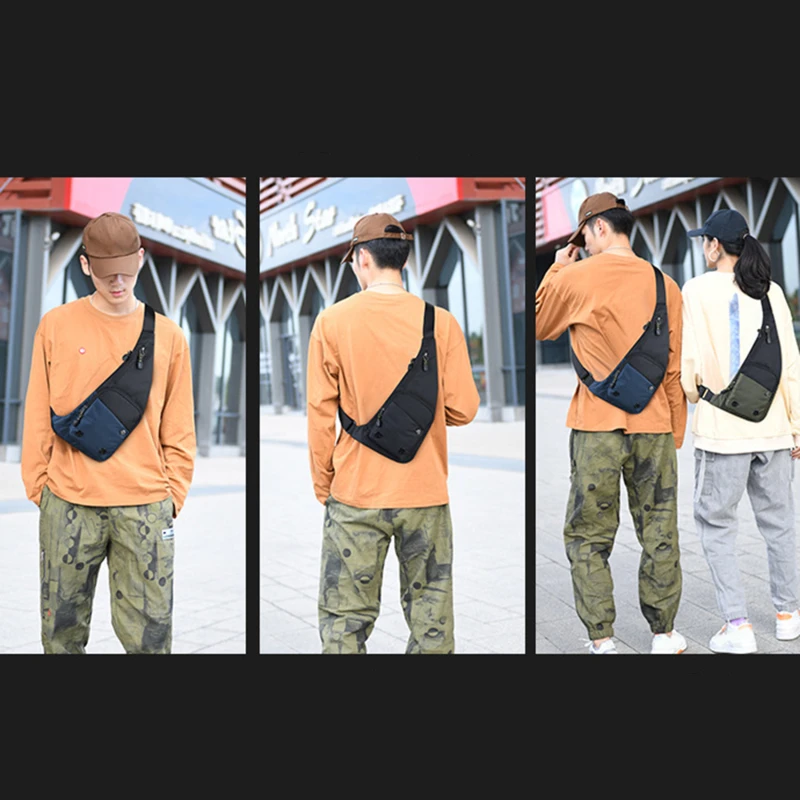 2022 Men Casual Shoulder Bag Travel Sports Outdoor Passport Male Fanny