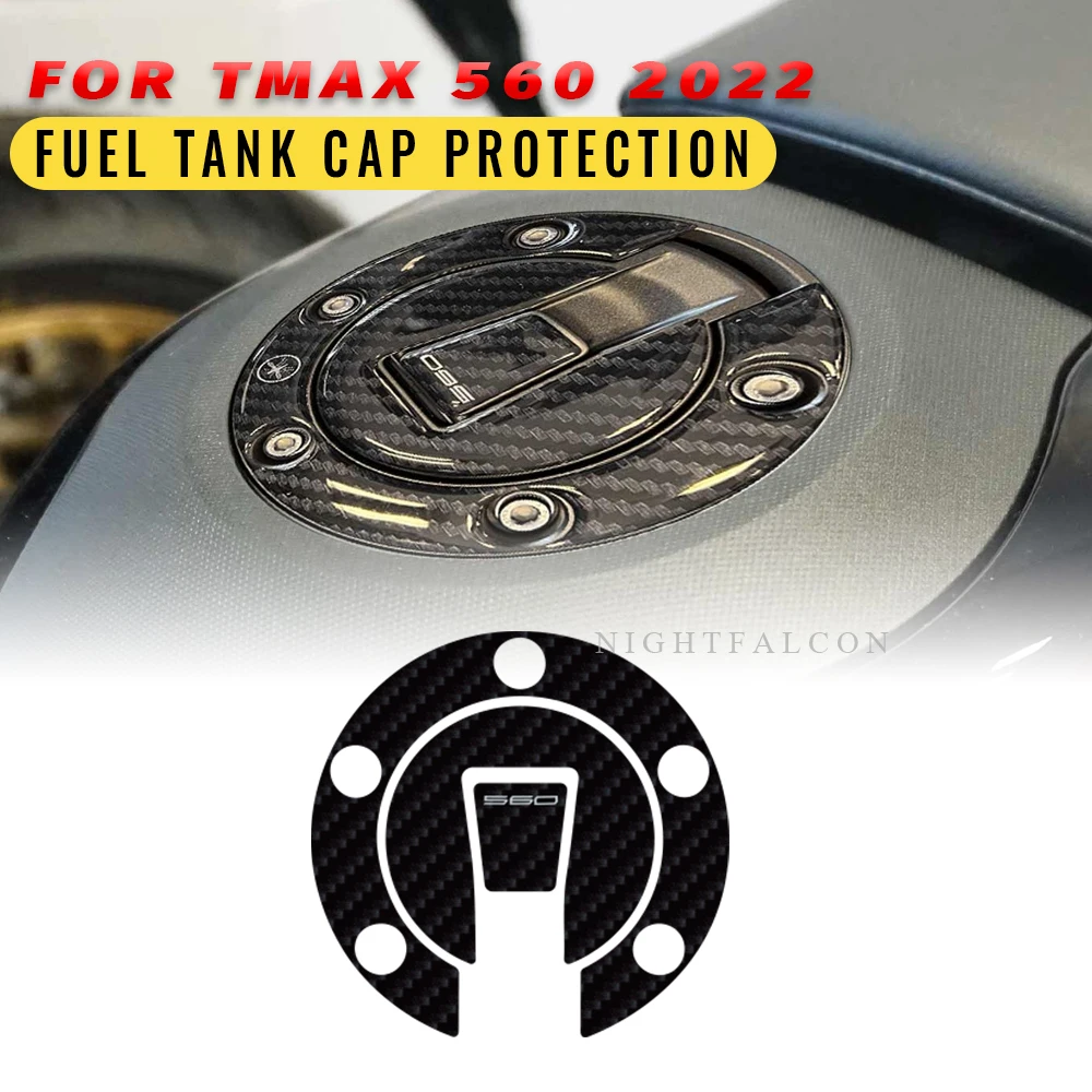 Fuel tank cap protection Sticker 3D Tank pad Stickers Oil Gas Protector Cover Decoration For yamaha tmax 560 2022