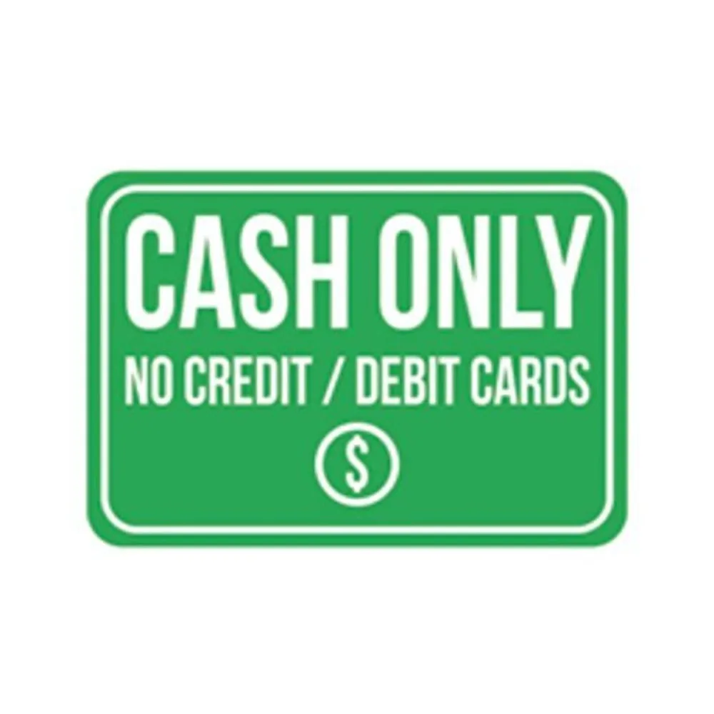 Cash Only No Credit Debit Cards Aluminum Metal Sign - AliExpress 15