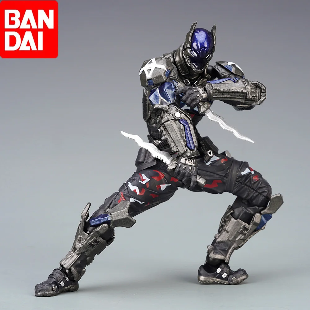 Bandai 17Cm Action Figure Batman Arkham Knight Pvc Bat Collection Mobile Dc Batman Figurine Model Toys Gifts