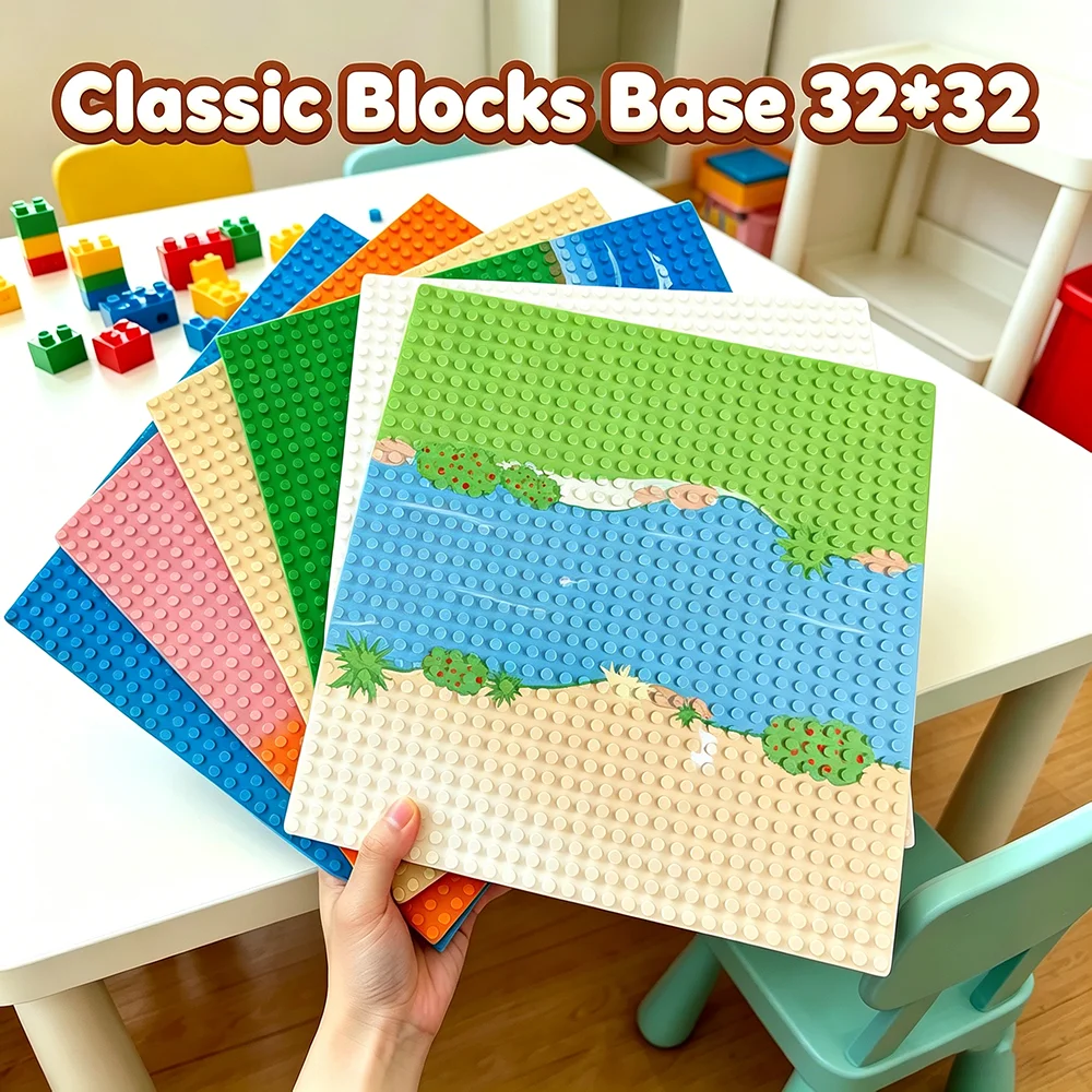 Grundplatten 32x32 Noppen Klassische Basisplatten MOC Bausteine City Dimensions Bauklötze Figuren Konstruktion Unterhaltungsspielzeug