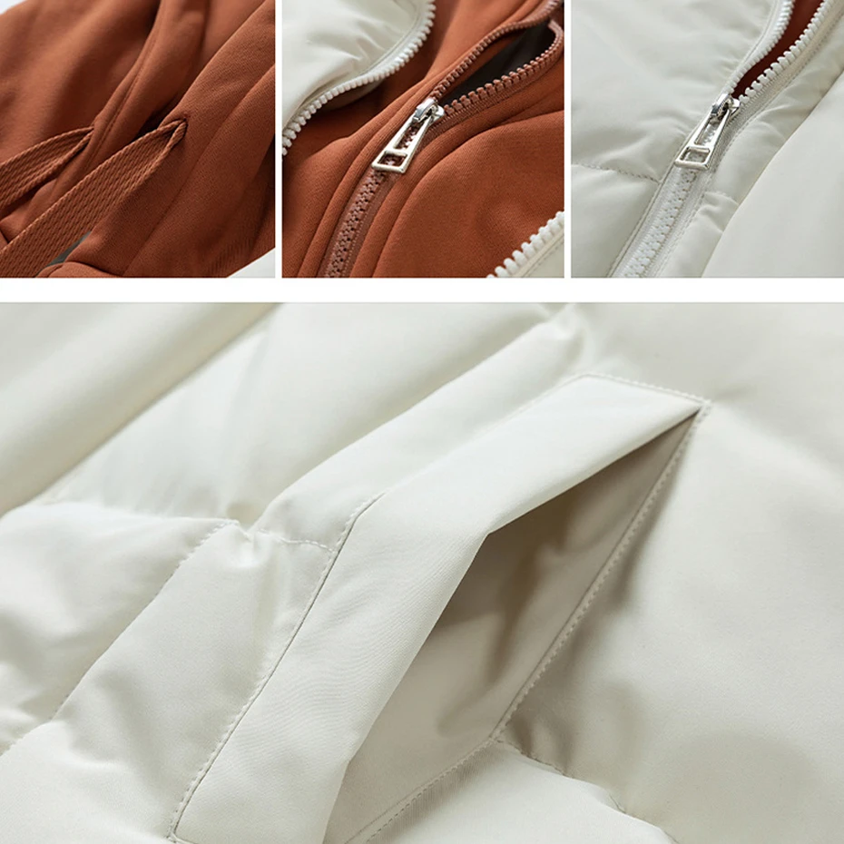 Padded Jacket Coat Men Winter Parkas Fashion Hooded Patchwork Padded Coats Waterproof Parkas Male Cargo Jackets