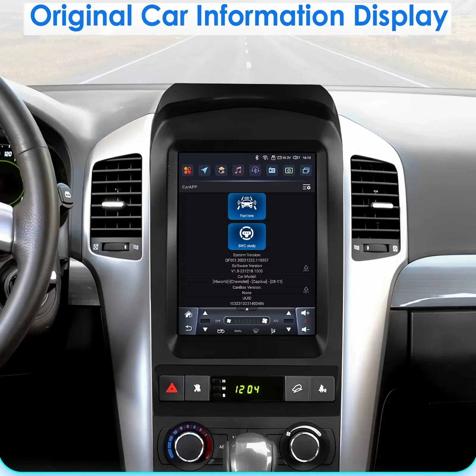 Radio para Auto Hizpo para Chevrolet Captiva Sport 2006-2012, Reproductor Multimedia con CarPlay, Android Auto, GPS, WIFI, FM, RDS, Autoradio, IA 3