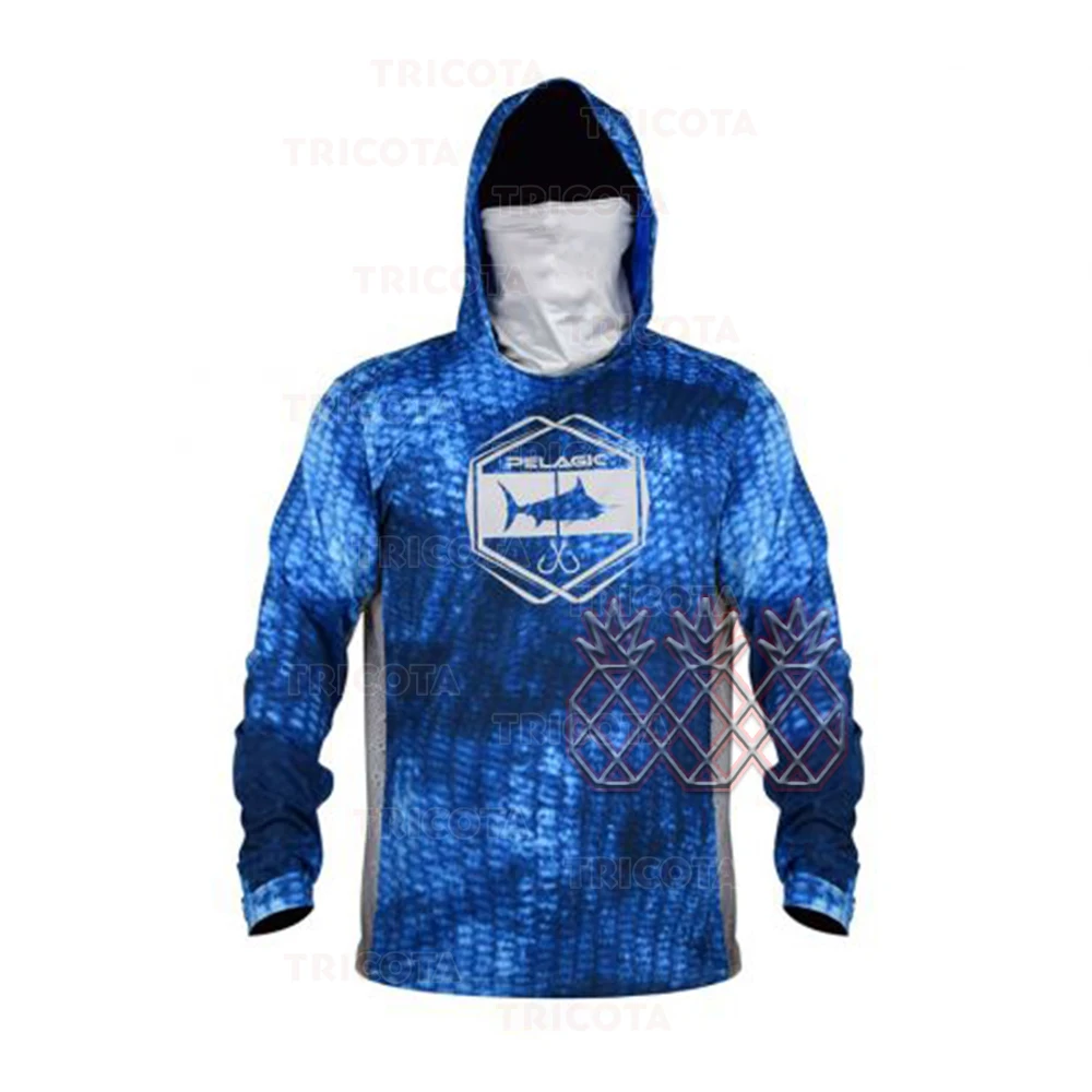 Summer Thin Long Sleeve Hooded Fishing Clothes Men Outdoor Quick