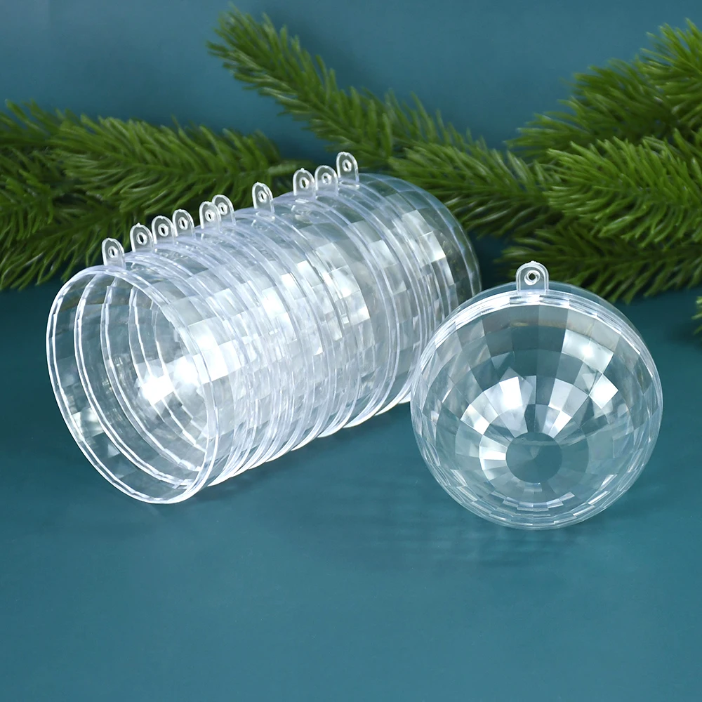 Christmas Transparent Baubles Plastic Fillable Ball Xmas Tree Hanging  Ornaments Decoration For Home Wedding Party Gift Box