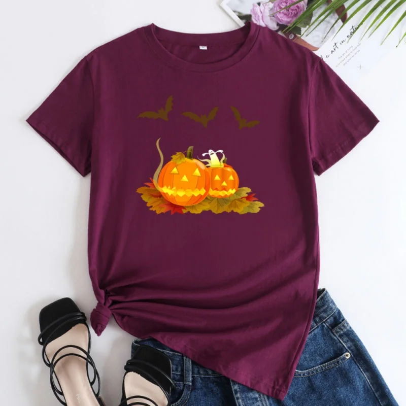 

WOMEN'S pumpkin shirt fun Halloween costumes case T shirt tops