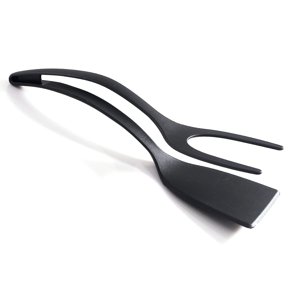2 In 1 Flip Spatula Tongs Non Stick Steak Clips Spatula Multifunctional Pancake Clamp for Home Kitchen Cooking