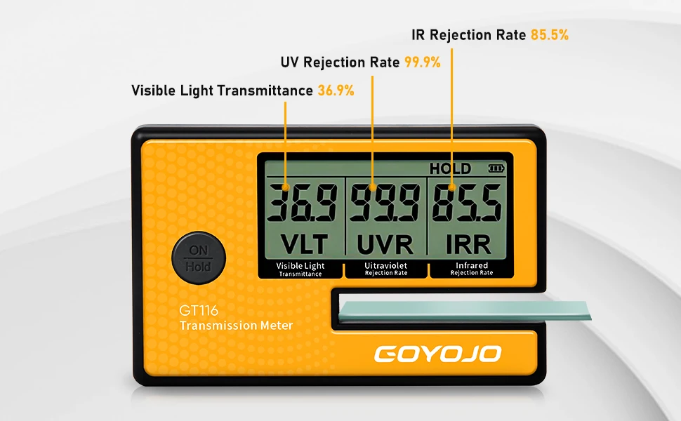 Labs Tint Meter Digital Tint Solar Film Car Transmission Meter 3-in-1 Solar Film