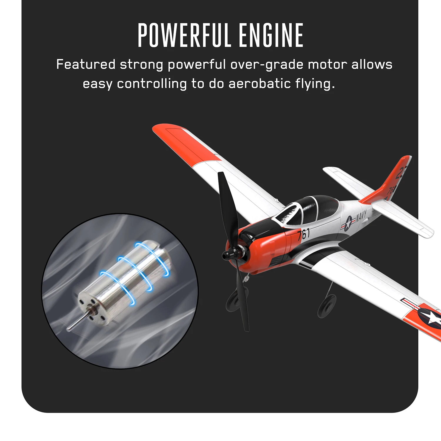 Volantex 761-9 2.4G 6-Axis Foam Aircraft T28 RC Airplane Glider EPP 4CH  Warbird with Xpilot Stabilizer / One-key Aerobatic RTF 6