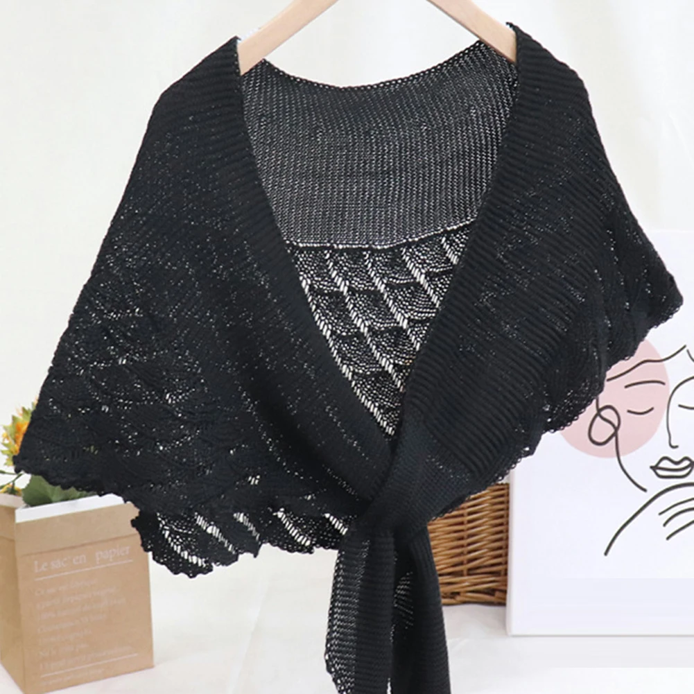 Fashion knitted small shawl suitable for spring and autumn fashion knitted scarf soft comfortable shoulder bag birthday gift