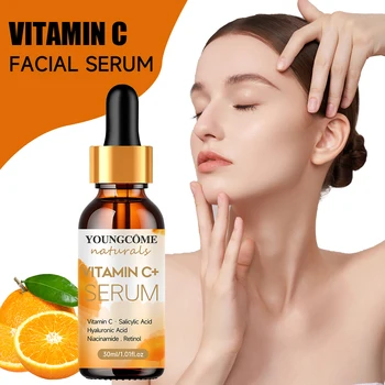 YOUNGCOME Facial essence Anti-aging Essence containing vitamin C,hyaluronic acid and retinol, Improves elasticity, Heals dryskin 1