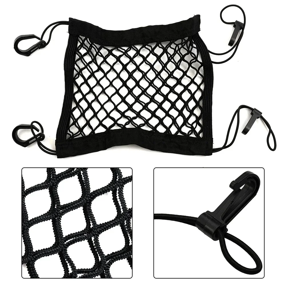 Motorcycle Quick-Release Cargo Net-UV Resistant Elastic Mesh with Metal Hooks for Bike/Scooter Accessories