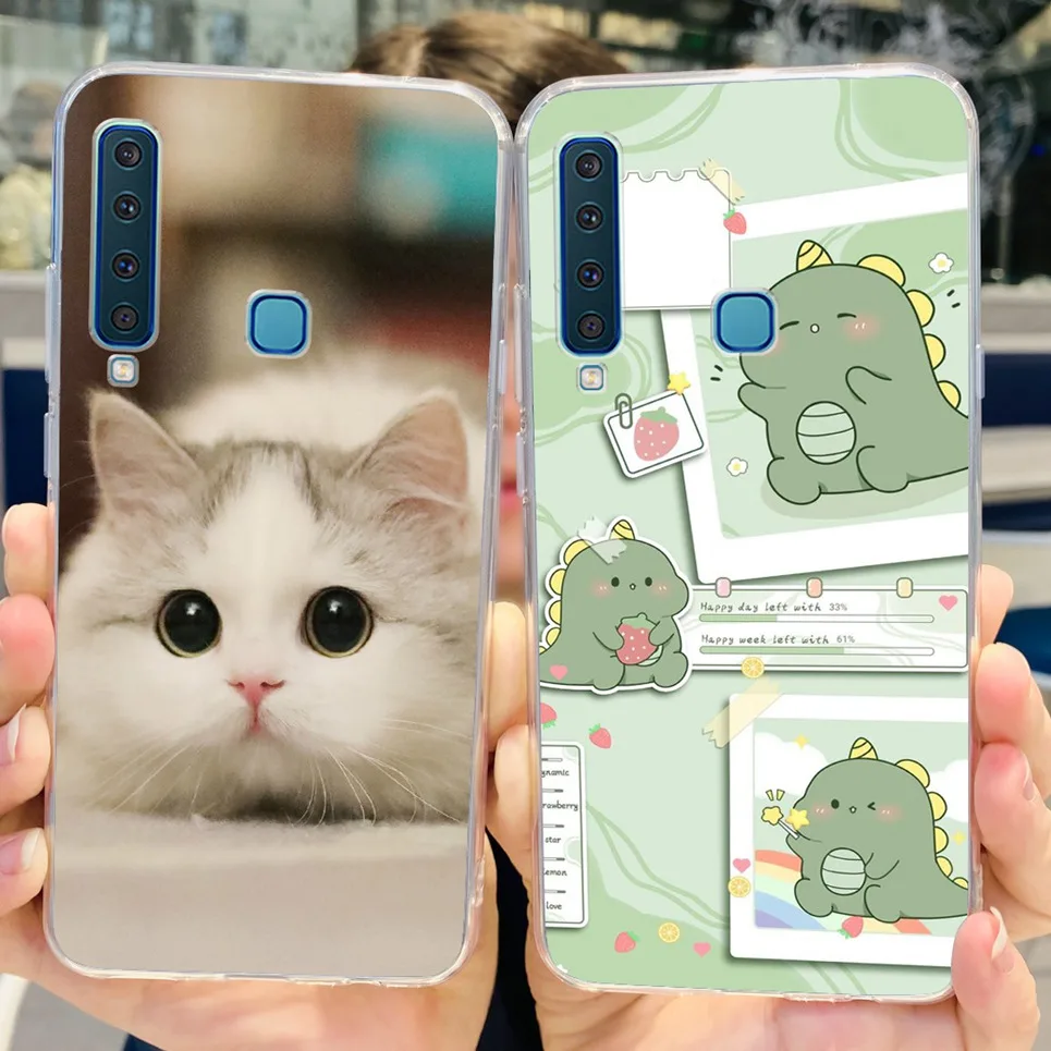 Фото Чехол для Samsung A9 2018, мягкий прозрачный чехол из ТПУ для Samsung Galaxy A9 2018, силиконовый чехол для телефона, женский милый Модный чехол №2