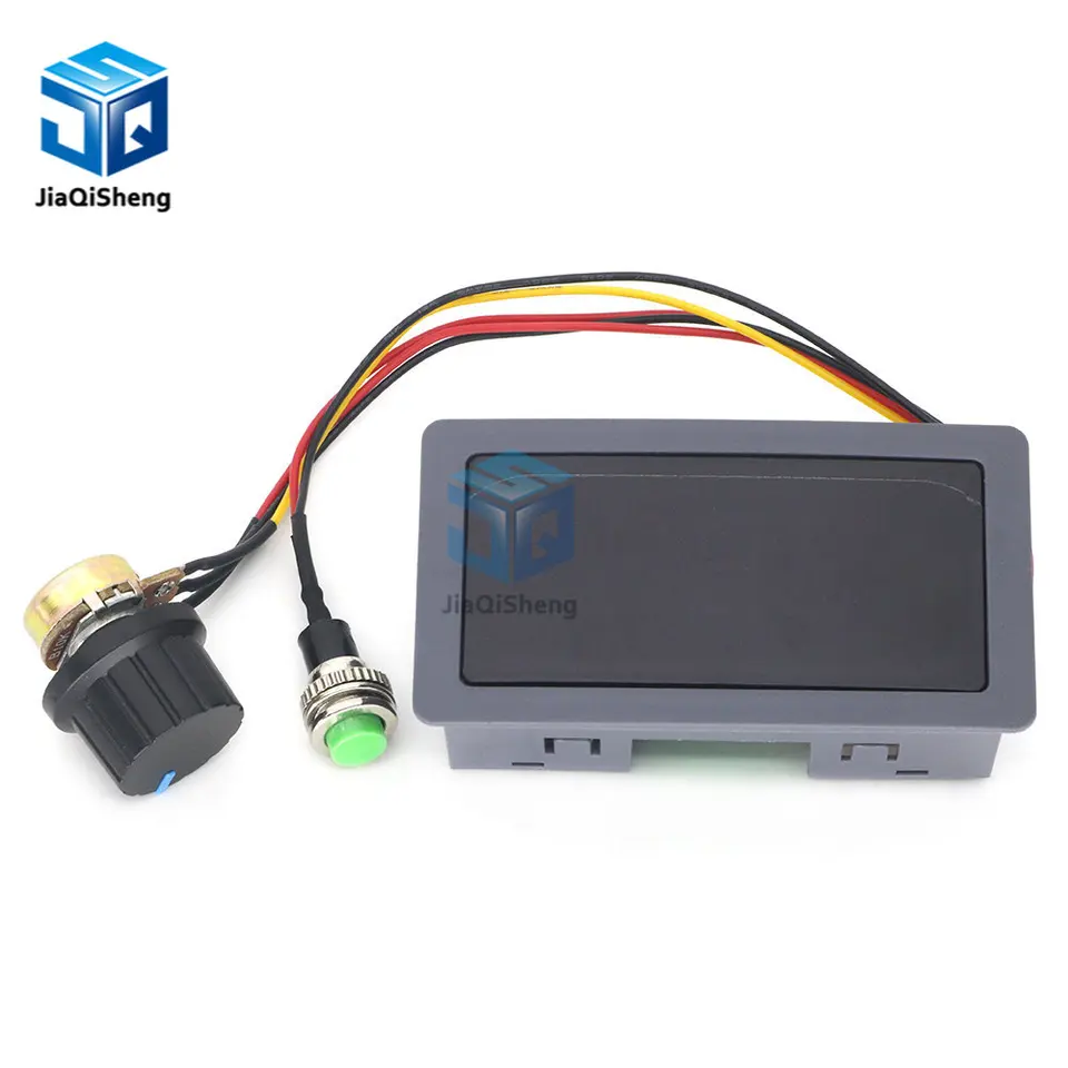 Regolatore di velocità del motore, display digitale del regolatore di velocità del motore DC 6V 12V 24V PWM con telecomando IR, manopola di controllo della velocità 0-100