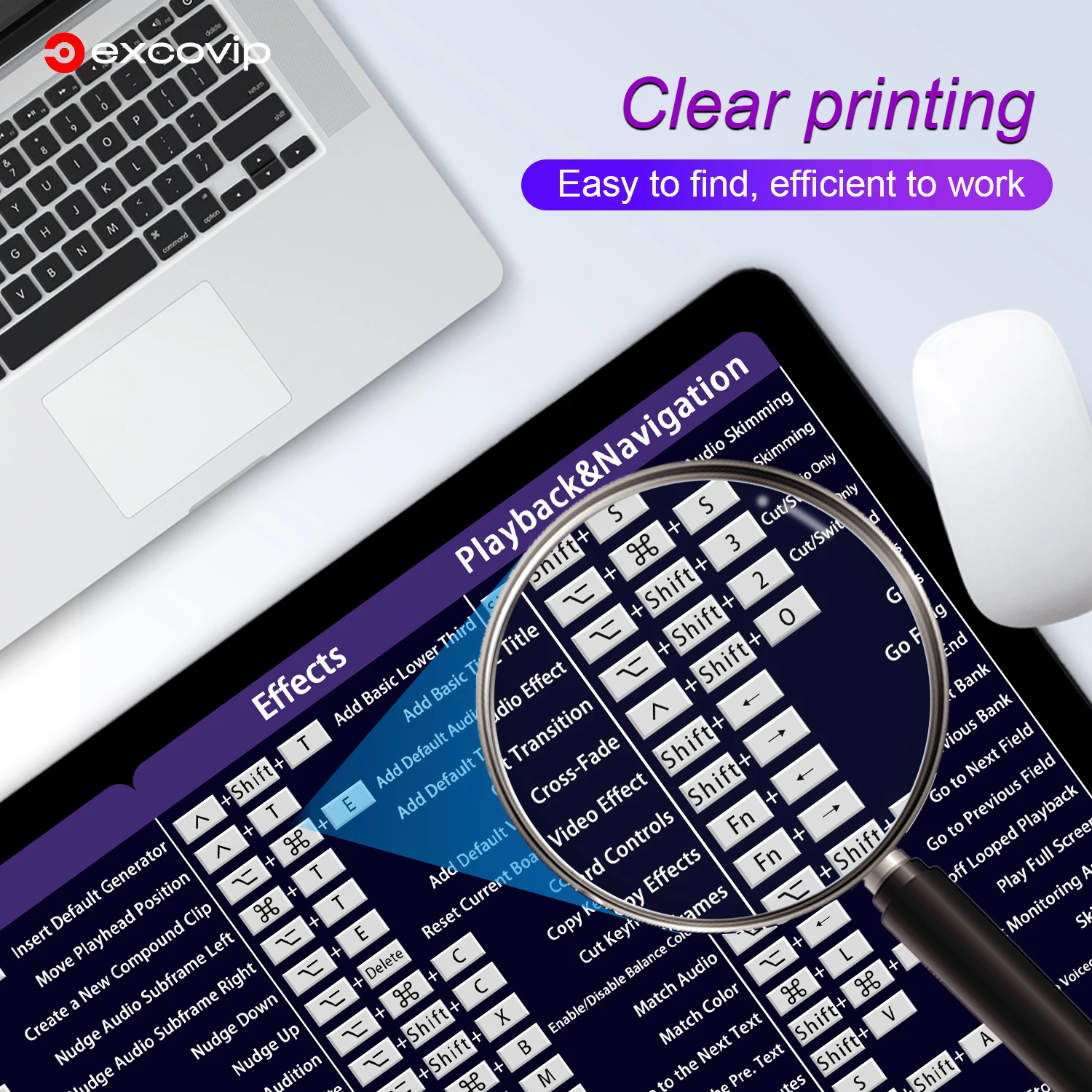 EXCO Extended Mouse Pad para teclado grande,