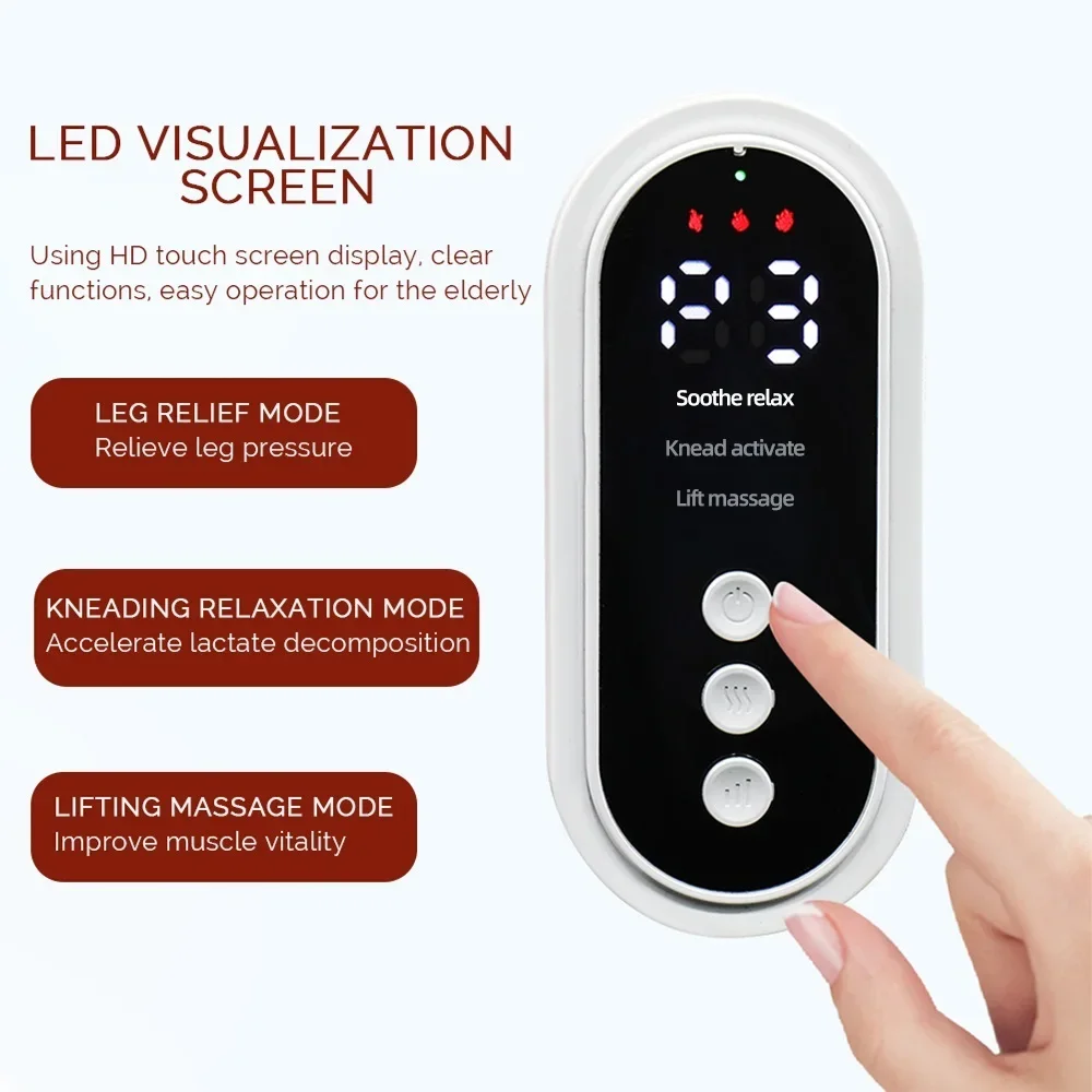 foreverlily Electric Leg Calf Massager 3 Mode Air Pressure Airbag Vibration 360° Leg Massage Promote Blood Circulation