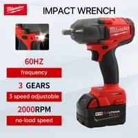 Milwaukee 1300N.M Torque Brushless Electric Impact Wrench Rechargeable 18V Battery Cordless Wrench Car Truck Repair Power Tools 1